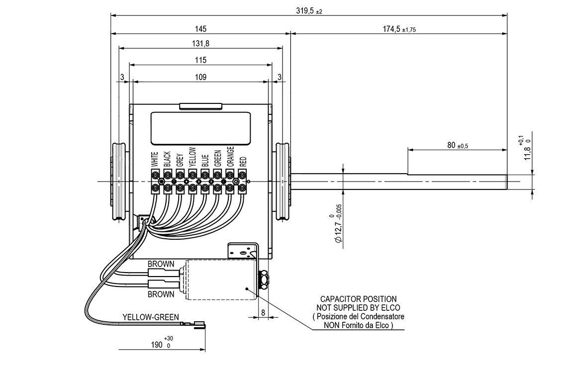 Motor Elco 1 Eje 3 FGM 90-40-7V/1